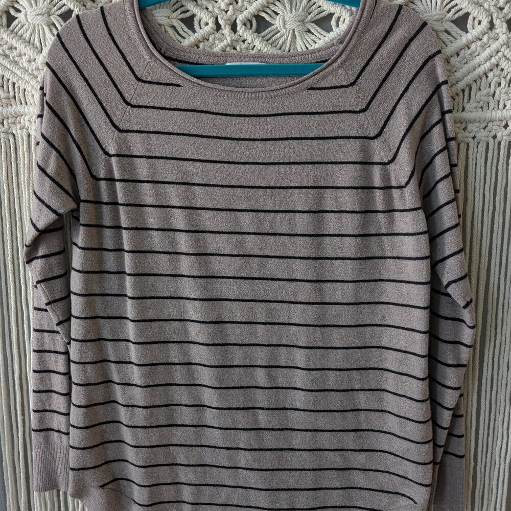 Striped Grey and Black Blouse